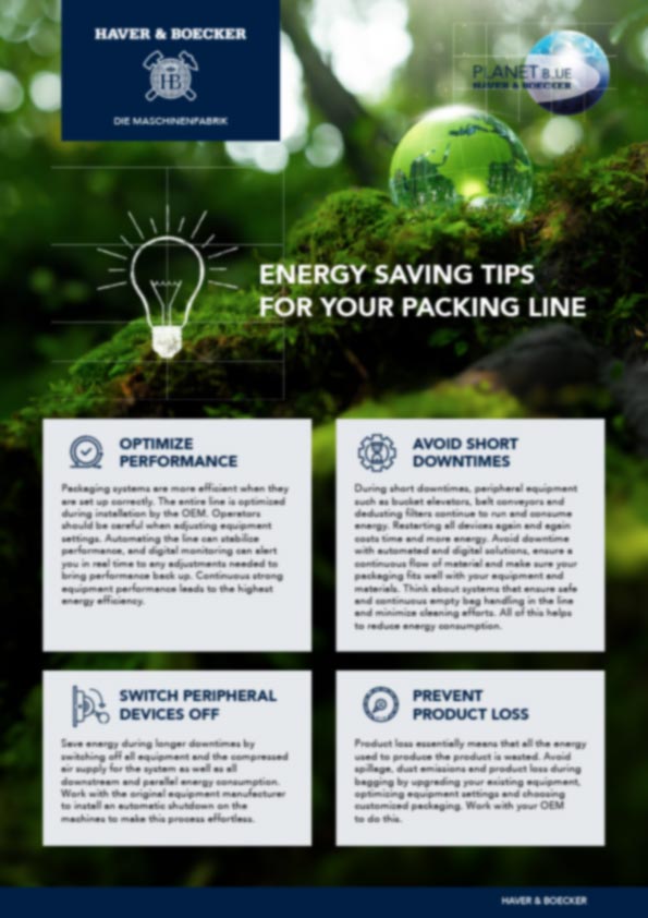 10 tips for saving energy - Haver & Boecker