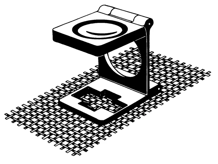 Zeichnung-Lupe-auf-Gewebe