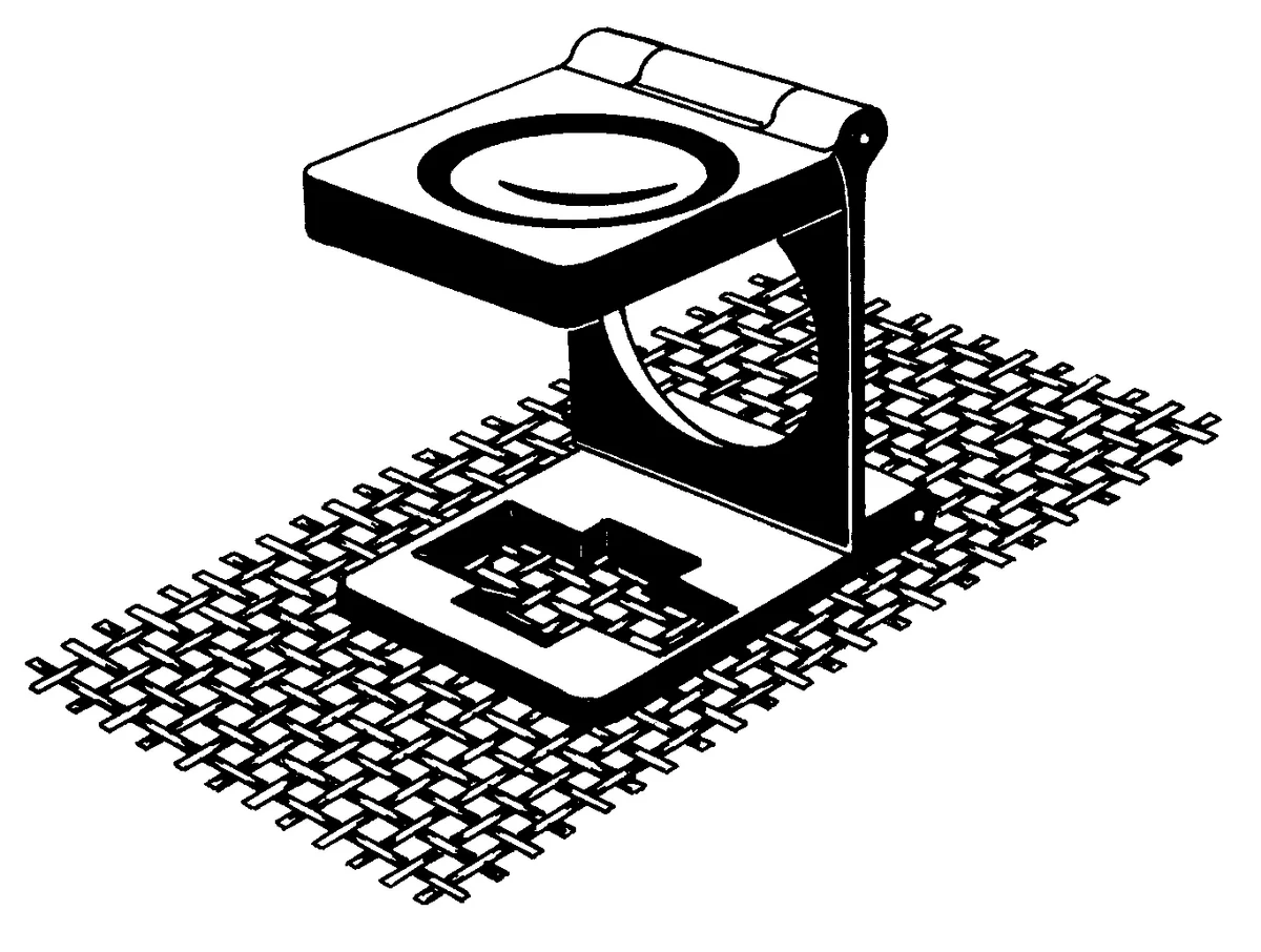 Zeichnung-Lupe-auf-Gewebe