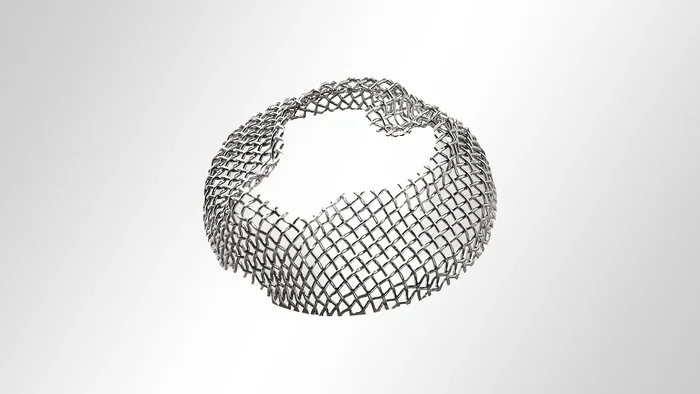 Pièce moulée en toile métallique emboutie ronde avec évidement