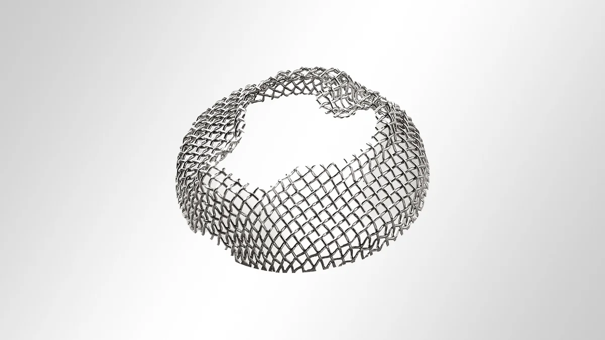 Pièce moulée en toile métallique emboutie ronde avec évidement