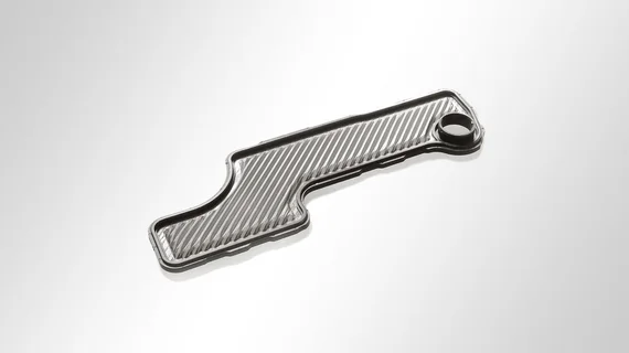 Filtre à huile d'engrenage : plissé, avec surmoulage en plastique et forme spéciale