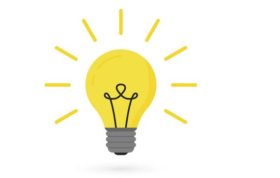 Eine erleuchtete Glühbirne symbolisiert Kreativität