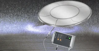 HAVER round screen frame with a connected converter