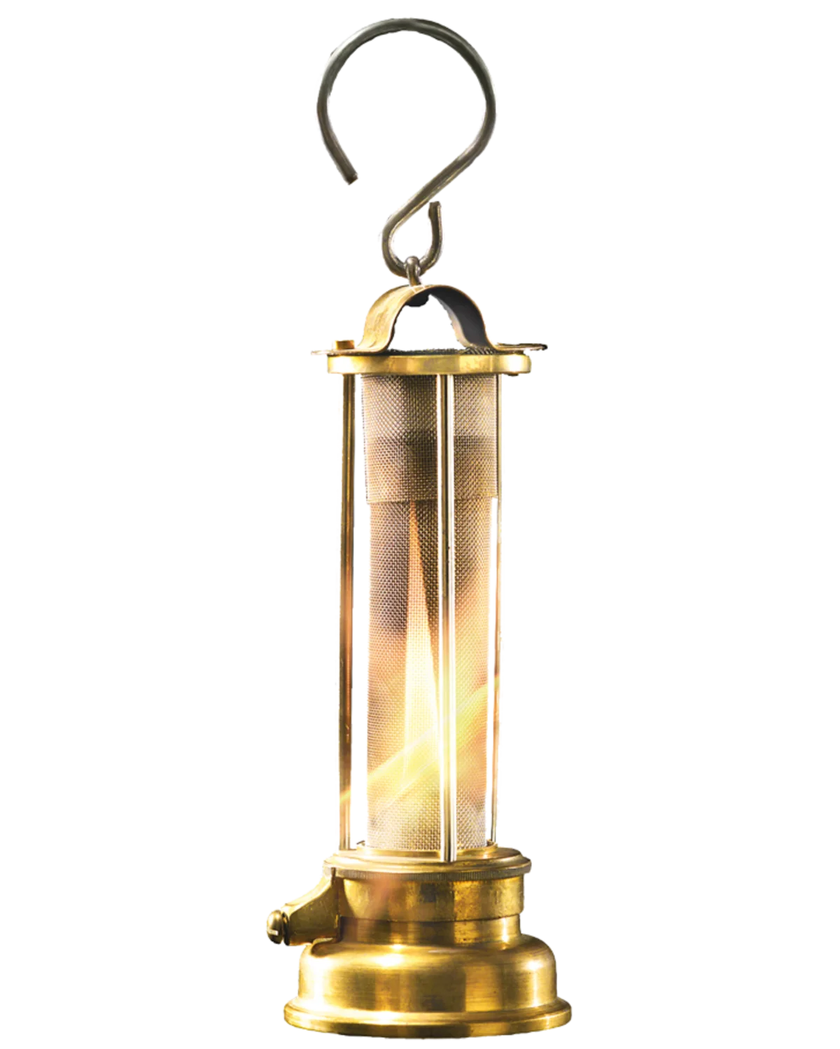 Lampe de mineur avec cylindre en toile de laiton