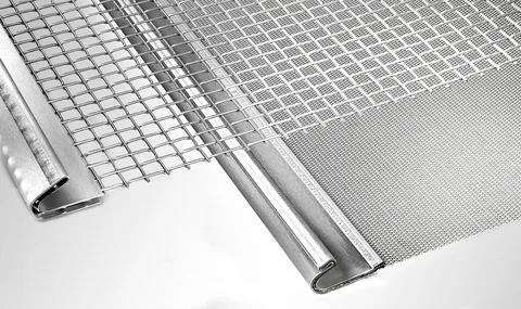 Two different types of HAVER screen sections