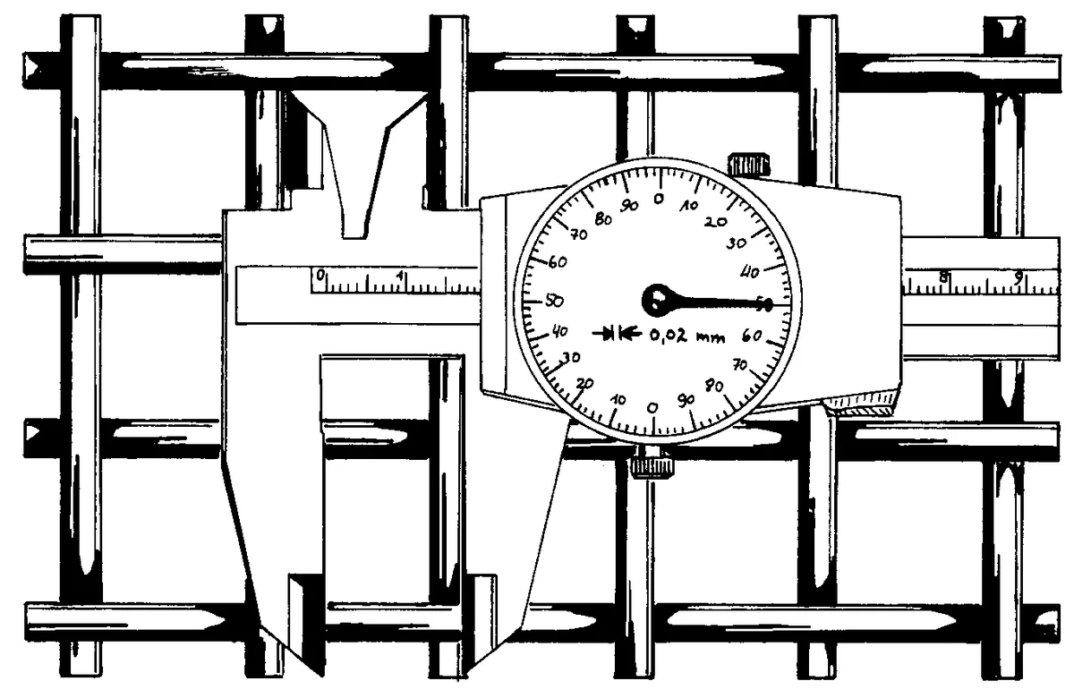 Norm DIN/ISO 9044 werden die Methoden zur Messung von Drahtgewebe