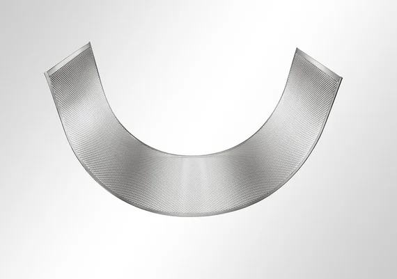 HAVER granulating screen with a stainless steel edging