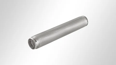 Wire mesh filter cartridge with a connector