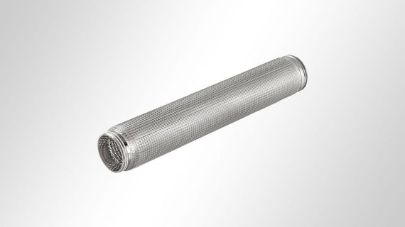 Cartouche filtrante avec tissu plissé, connecteur et base