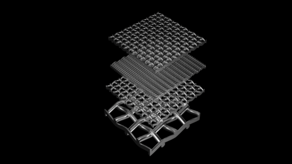Exploded view of filter layers