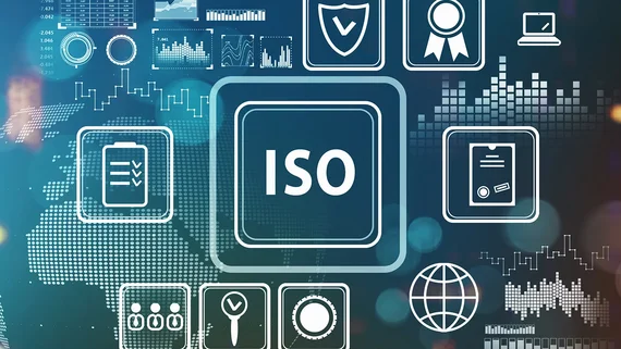 Plusieurs icônes sur le thème de la « certification » sur un globe terrestre programmé.