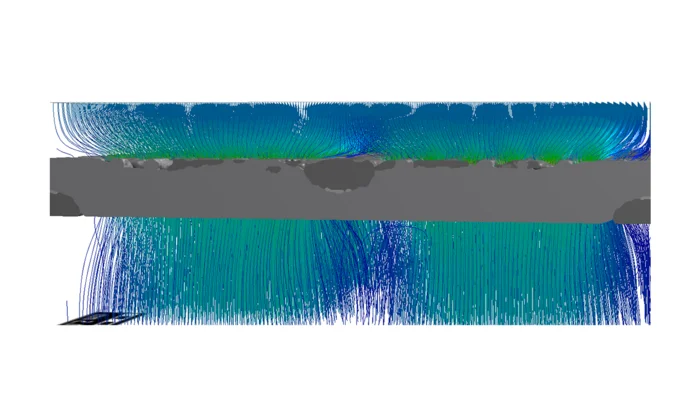 Flow paths in a multilayer mesh