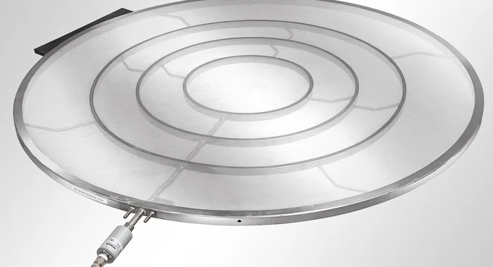 HAVER Rundsiebrahmen mit direkter Schallleiter-Zuführung