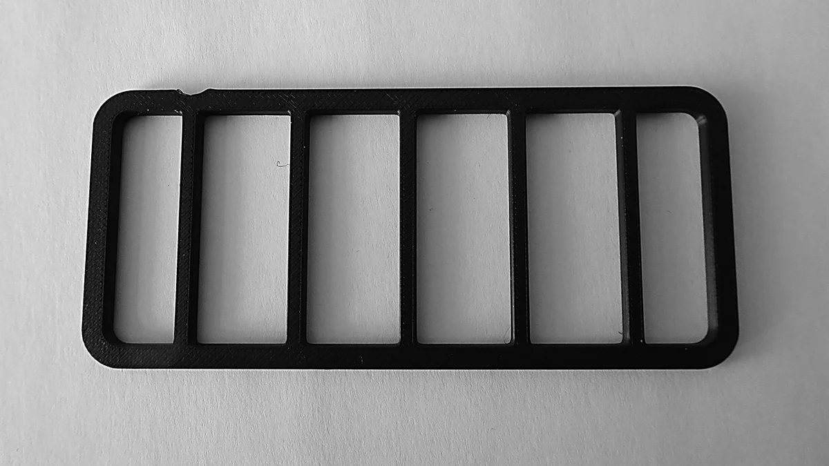 Kunststoffrahmen eines Ölfilters
