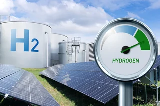A hydrogen factory for the production of green hydrogen from renewable energy sources.
