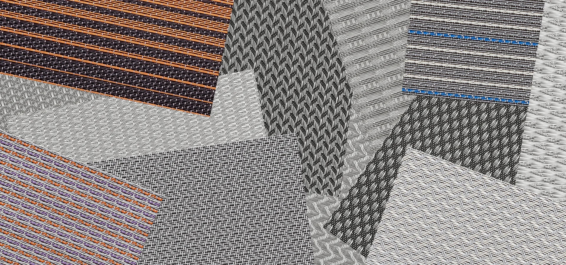 Different design fabric patterns are spread out