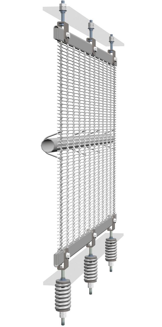 3D Zeichnung Befestigungslösung für Fassadenverkleidungen aus Drahtgewebe