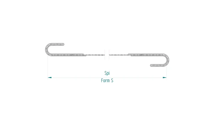 End tensioned screen one hook up, one hook down