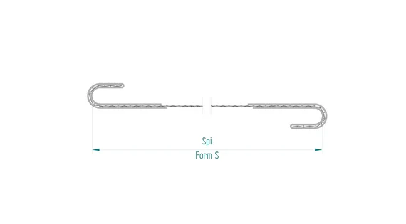End tensioned screen one hook up, one hook down