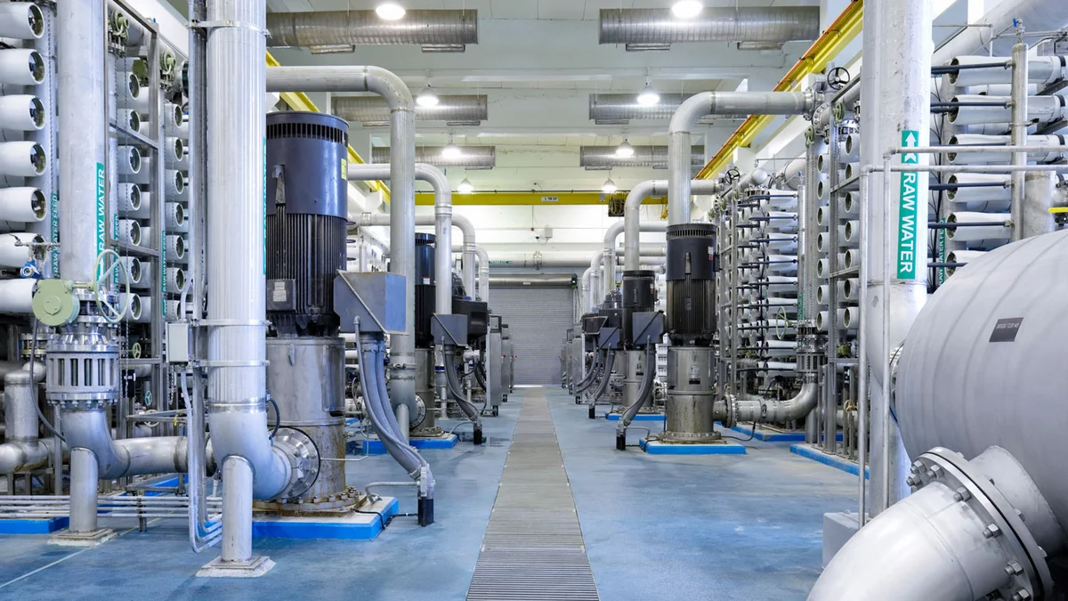 Seawater desalination treatment plant