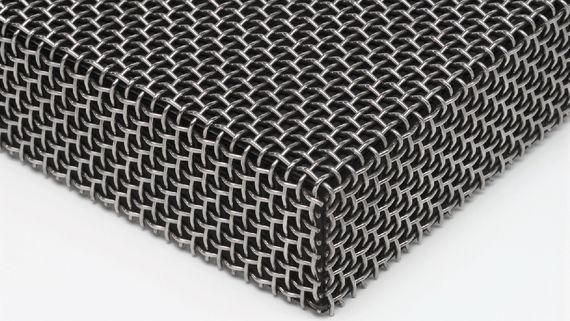 Framing solutions: Wire mesh folded through 90° on all sides and fixed to a frame.