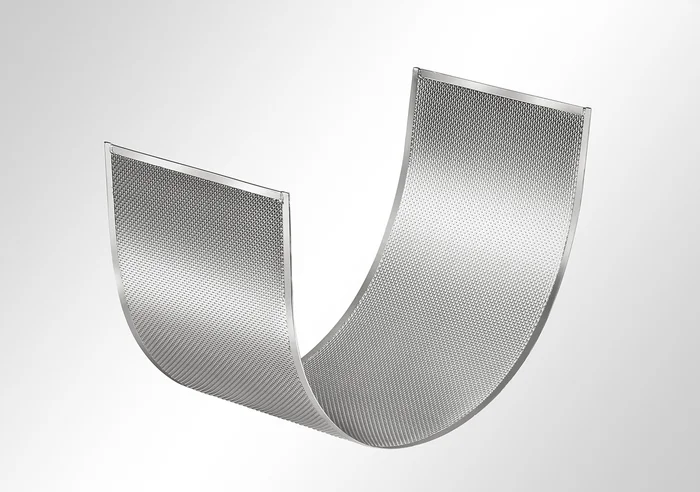 HAVER granulating screen with a stainless steel edging