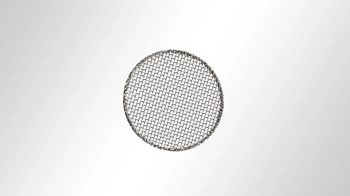 Tamis à bride : découpe à une couche à bord comprimé