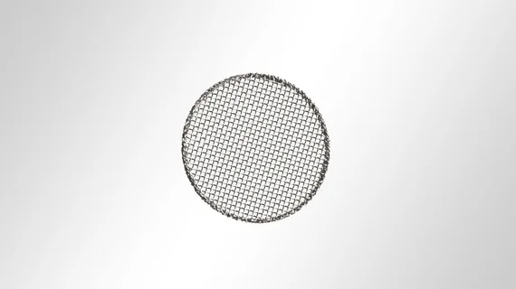 Tamis à bride : découpe à une couche à bord comprimé