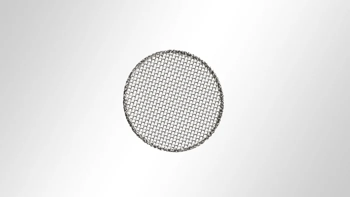 Tamis à bride : découpe à une couche à bord comprimé