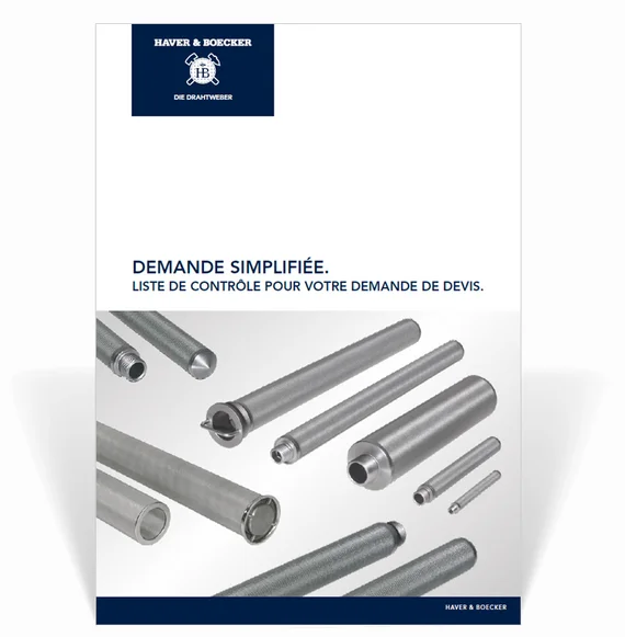 Liste de contrôle Couches filtrantes