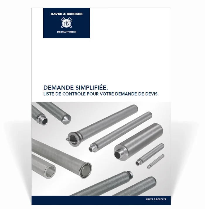 Liste de contrôle Couches filtrantes