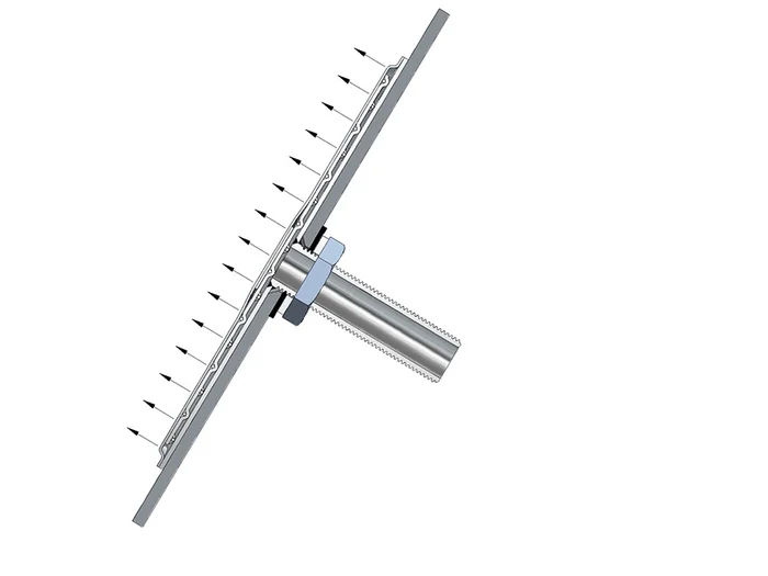 Product picture of a PLYMESH metal wire cloth composite plate from the side