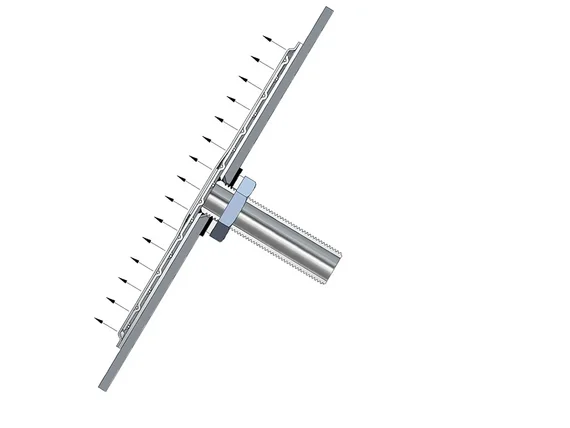 Product picture of a PLYMESH metal wire cloth composite plate from the side