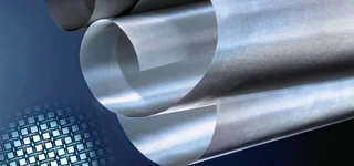 Detailed image of a fabric roll with 325 mesh screen printing fabric