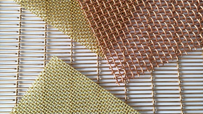 Wire mesh made out of non-ferrous metals