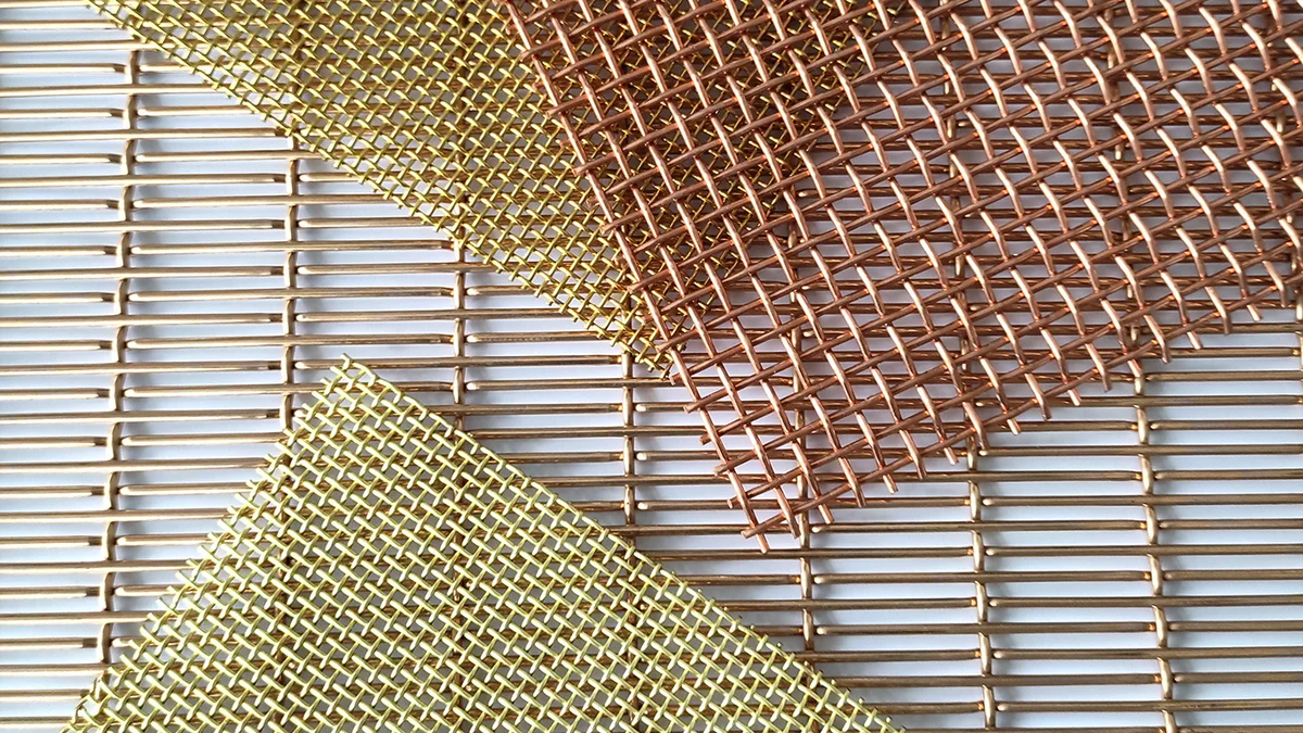 Wire mesh made out of non-ferrous metals