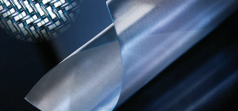 Detailed image of a fabric roll with 500 mesh screen printing fabric