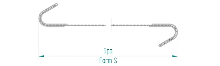 Side tensioned screen one hook up, one hook down