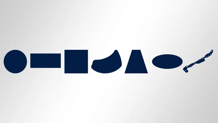 Konturen von Gewebestücken