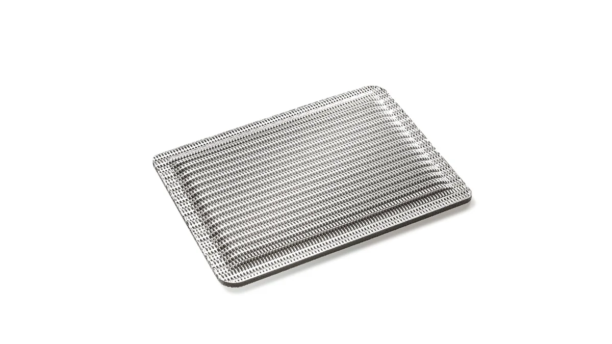Pressed wire mesh element from electrical cabinet construction