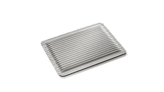 Pressed wire mesh element from electrical cabinet construction