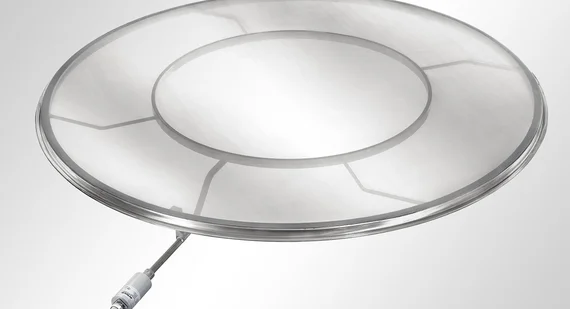 HAVER Rundsiebrahmen mit S-förmiger Schallleiter-Zuführung