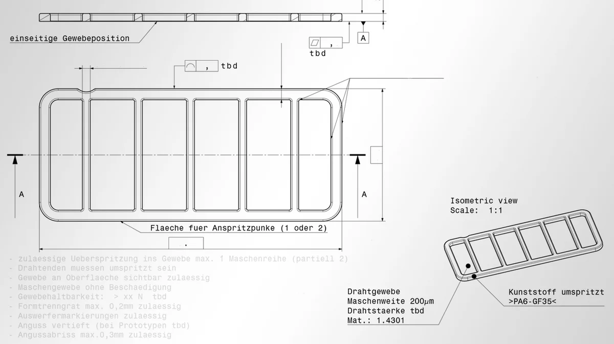 Ölfilter-Zeichnung für 3D Druck