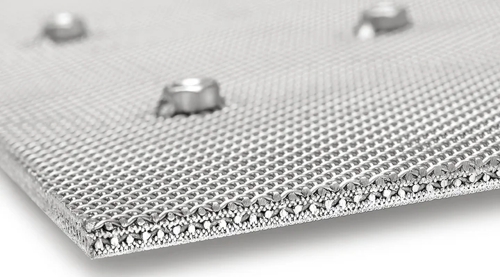 HAVER POROSTAR® Filterplatte im Querschnitt