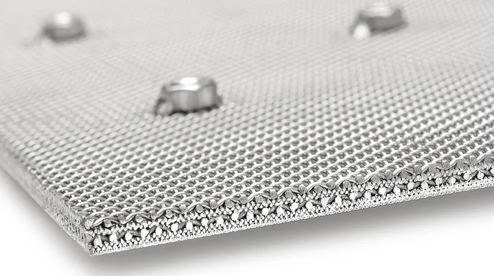 HAVER POROSTAR® Filterplatte im Querschnitt