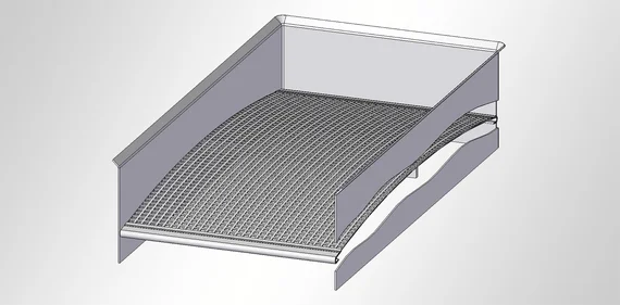 One screen section on an end-tensioned screen deck