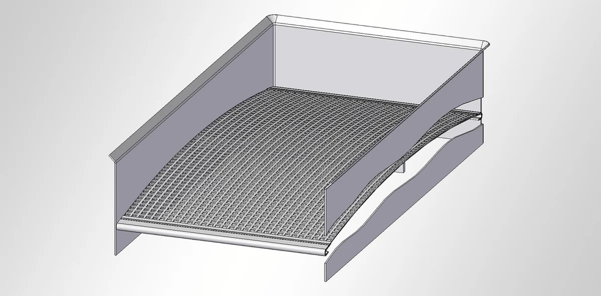 One screen section on an end-tensioned screen deck