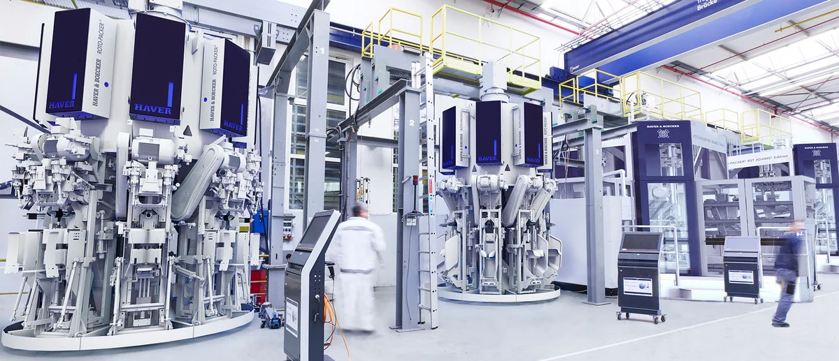 hochwertige Verpackungsmaschinen für jedes Schüttgut + Gebinde + Leistung für Chemie, Baustoffe, Zement, Mineralien und Lebensmittel