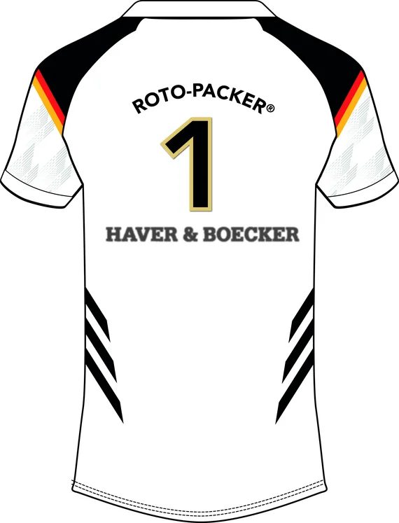 Trikotgrafik der ROTO-PACKER® 11 Player Limited Edition mit individuell wählbarer Rückennummer